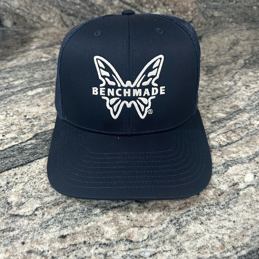 Navy Blue Benchmade trucker hat
